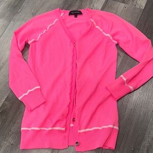 St. John Bright Pink Cardigan Sweater